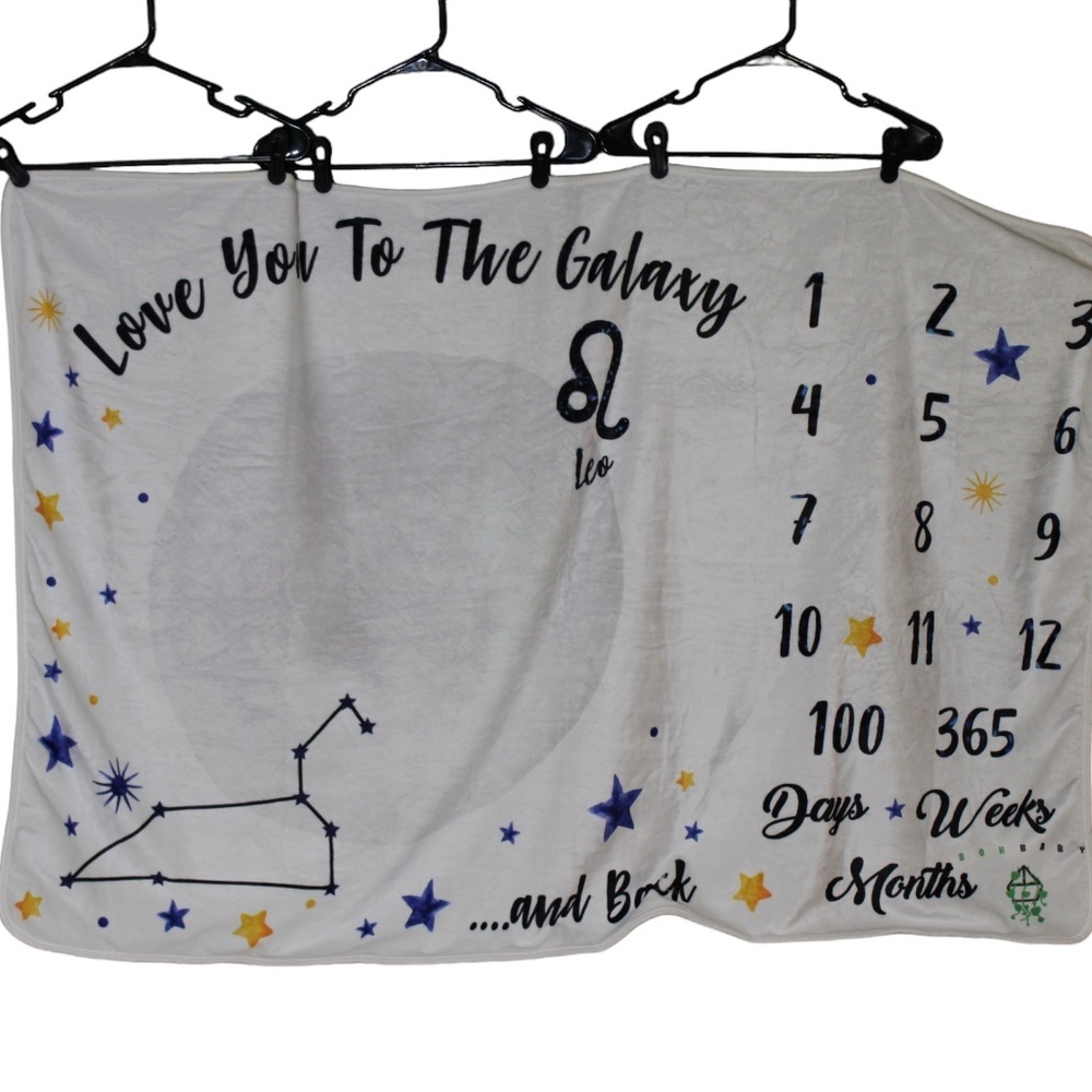 Zodiac Baby‎ Milestone Blanket Leo Love You To The Galaxy And Back